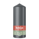 	Bolsius Stormy Grey Essentials Pillar Candle (150mm)