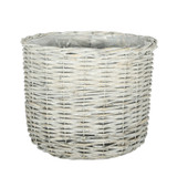 White Willow Round Basket Planter (28cm)