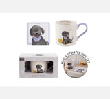Labrador Dog Mug & Coaster Gift Set