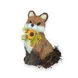 Fox with Sunflower Figure (17cm)