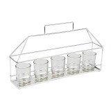 Silver Luna Metal Frame 5 Teallight Holder