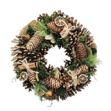 Natural Wreath with Pine Cones, Cinnamon & String (36cm)