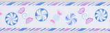 Lilac & Pink Candy Swirls & Chevron Ribbon (63mm x 9.1m)