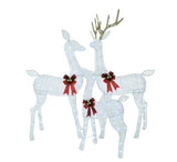 White Set of 3 Light Up Reindeers (87cm - 150cm)
