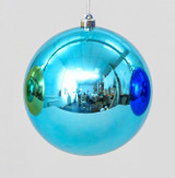 Aqua Blue Shiny Christmas Bauble (20cm)