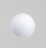 White Flock Glittered Festive Bauble (12cm)