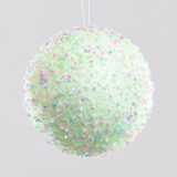 Light Green Beaded Bobbly Bauble Decoration (10cm)