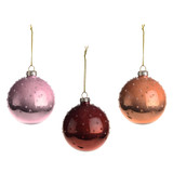 Snowy Glass Bauble (Assorted)