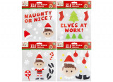 Elf Gel Window Stickers (20 x 20cm) (Assorted Designs)
