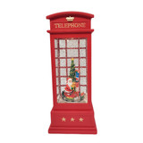 Red Telephone Box Santa Snow Globe (25cm)