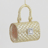 Champagne Gold Stylish Handbag Christmas Hanging Decoration (12cm)