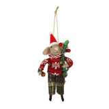 Felt Mouse Christmas Jumper Hanging Decoration (13cm)