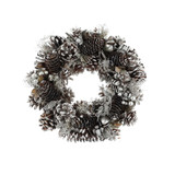 Silver Cones & Berries Wreath (30cm)