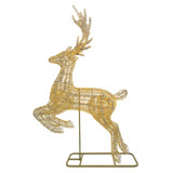 Shiny Gold Reindeer Warm White LED Flashing Lights (337cm)