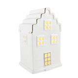 White Ceramic House Ornament (11cm)