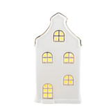 White Ceramic House Ornament (15cm)