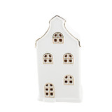 White Ceramic House Ornament (15cm)