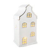 White Ceramic House Ornament (15cm)