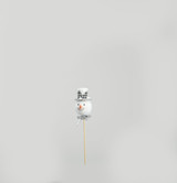 White Snowman Head with Top Hat Pick