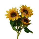 Yellow Sunflower Spray x 3 (38cm)