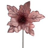 Dusky Pink Glittered Poinsettia Pink (31cm)