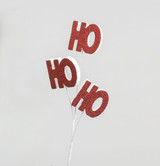 Red & White Glitter Ho Ho Ho Spray Pick (64cm)