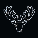 Rope Light Stags Head (78x68cm)