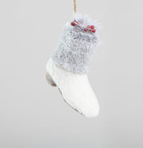 White Fabric Boot Hanging Decoration (32cm)