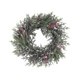 Frosted Pinecone and Red Berries Wreath (45cm)