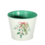 Holly Spray Metal Planter (14cm)