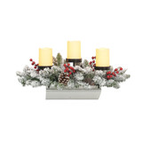 Flocked Berry & Cone Centerpiece (72cm)