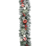 Red & White Glitter Doughnut Garland (180cm)