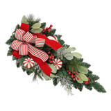 Red & White Ribbon Candy Door Hanger (72cm)