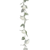 Cream Frosted Rose Garland (120cm)