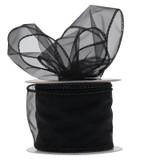 Black Organza Ribbon 70mm 