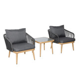 Bistro Set 2 Occasional Chairs & Low Table