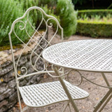 Antique Style Avalon Cream Metal Bistro Set