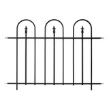 Black Triple Arch Fence Section 