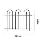 Black Triple Arch Fence Section 