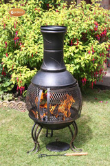 Gardeco Pot Belly Steel Chimenea  Gardeco Pot Belly Steel Chimenea