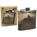 National Trust Corfe Castle 6oz Hip Flask National Trust Corfe Castle 6oz Hip Flask
