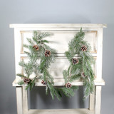 180cm Pine and Cone Garland with Snow  180cm Pine and Cone Garland with Snow