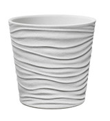 Sonora Ceramic Pot White Stone Effect  (W10 x H8cm)