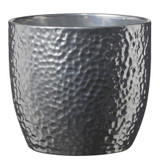 Boston Metallic Ceramic Pot Shiny Silver (13cm) Metallic Silver