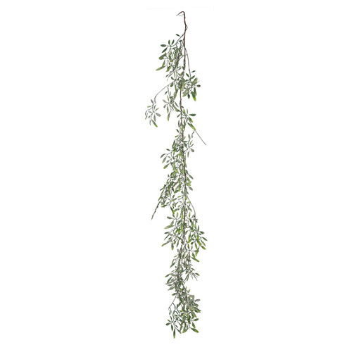 Frosted White Berry Mistletoe Garland (180cm) Frosted White Berry Mistletoe Garland (180cm)