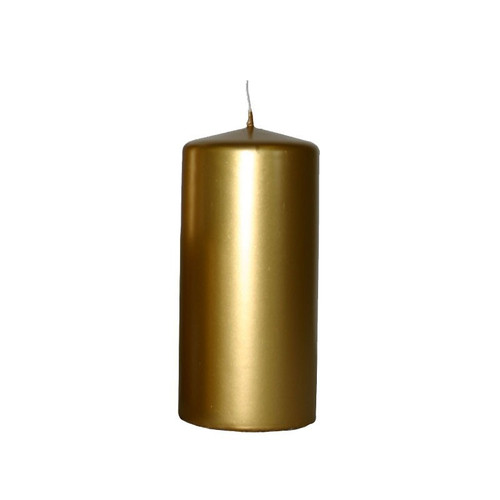 Gold Pillar Candle 15cm