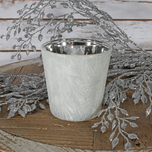 White Frosted Votive Candle Holder (S) White Frosted Votive Candle Holder (S)