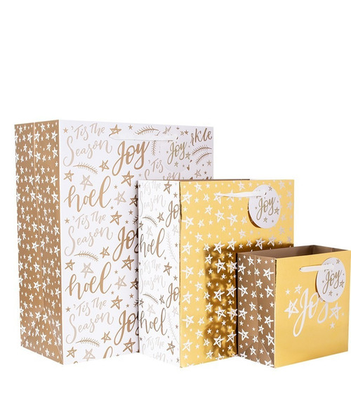 Gold Gift Bags (Pack of 3) Gold Gift Bags (Pack of 3)