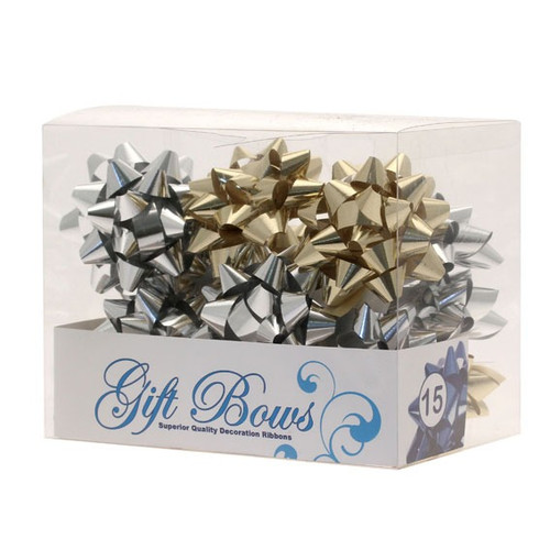 Metallic Silver & Gold Galaxy Bows Pack