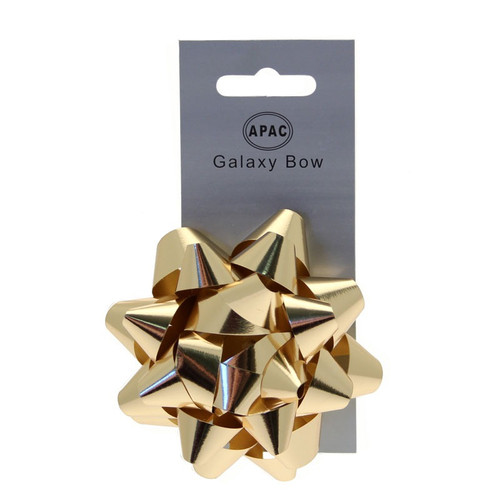 Metallic Gold Sticky Bow 75mm